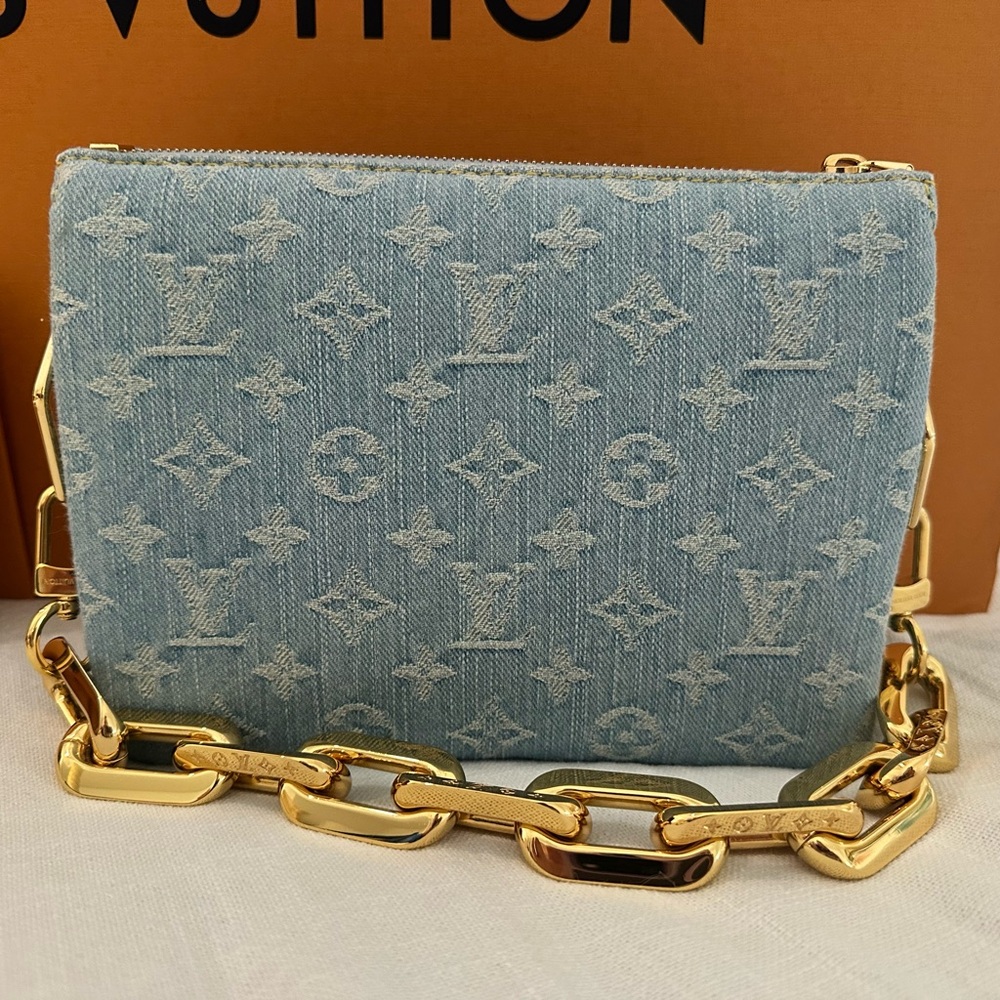 Authentic Louis Vuitton Blue Monogram Women's Bag - Picture 2 of 6